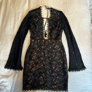 Elegant Black Lace Dress